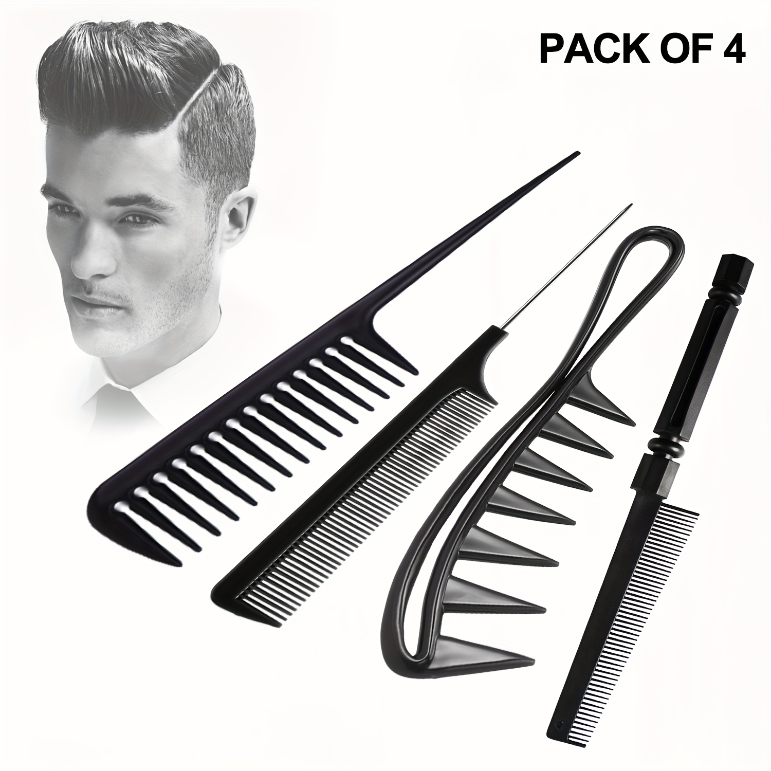 Hair Care Barber Daily - 4-piece multifunctional comb, suitable for daily