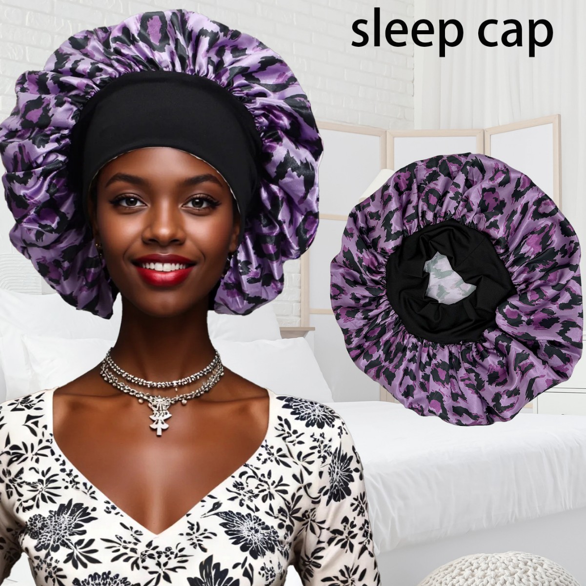 Hair Care Sunsilk - Hot-selling Elastic Simulation Silk Round Hat,