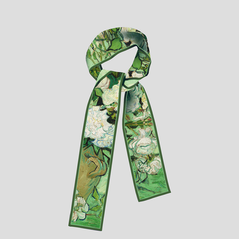 Hair Care Luxury Brands - 12 Colors High-Grade Print Silk Scarf