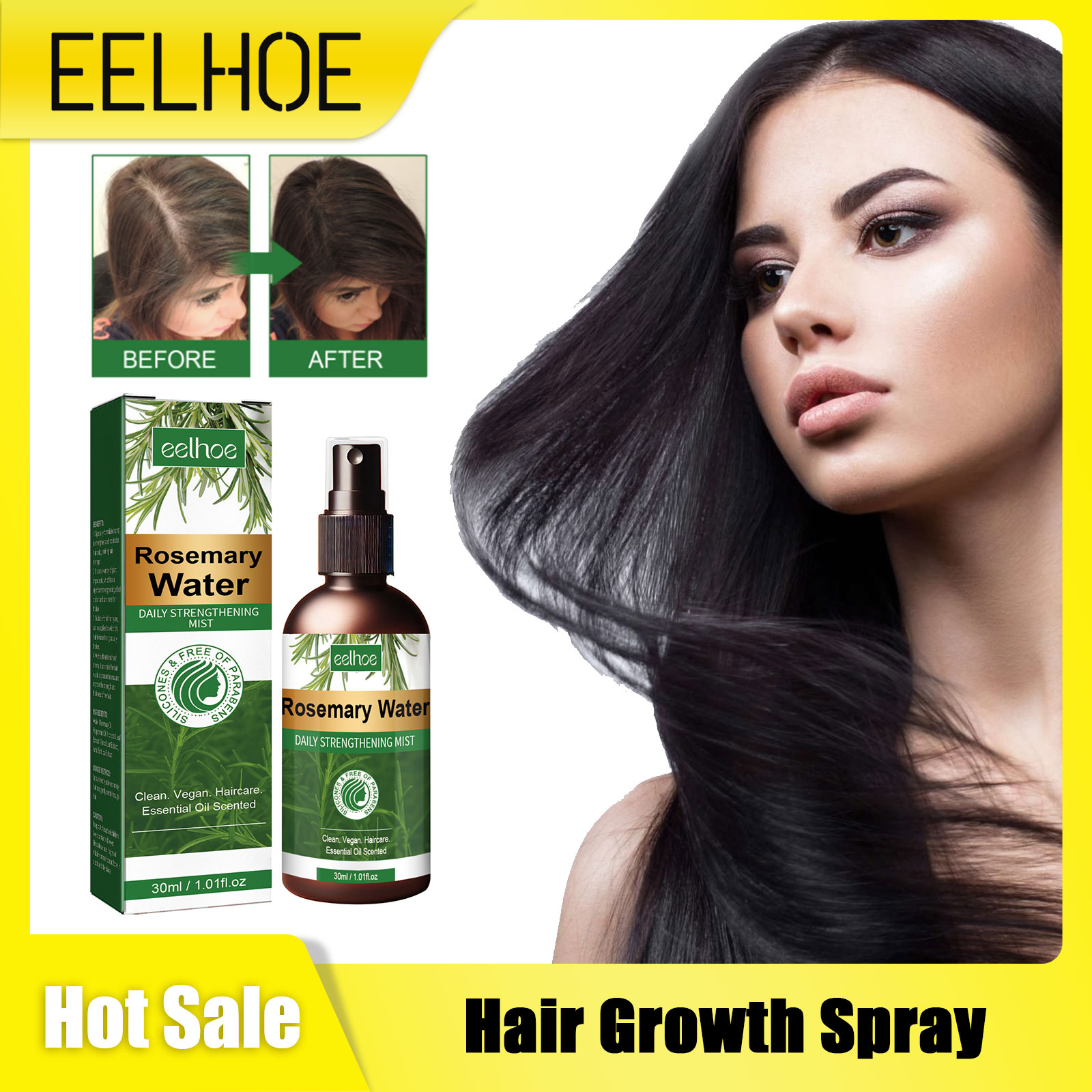 Hair Care Natural - Rosemary Spray for Hair Nourishing Scalp