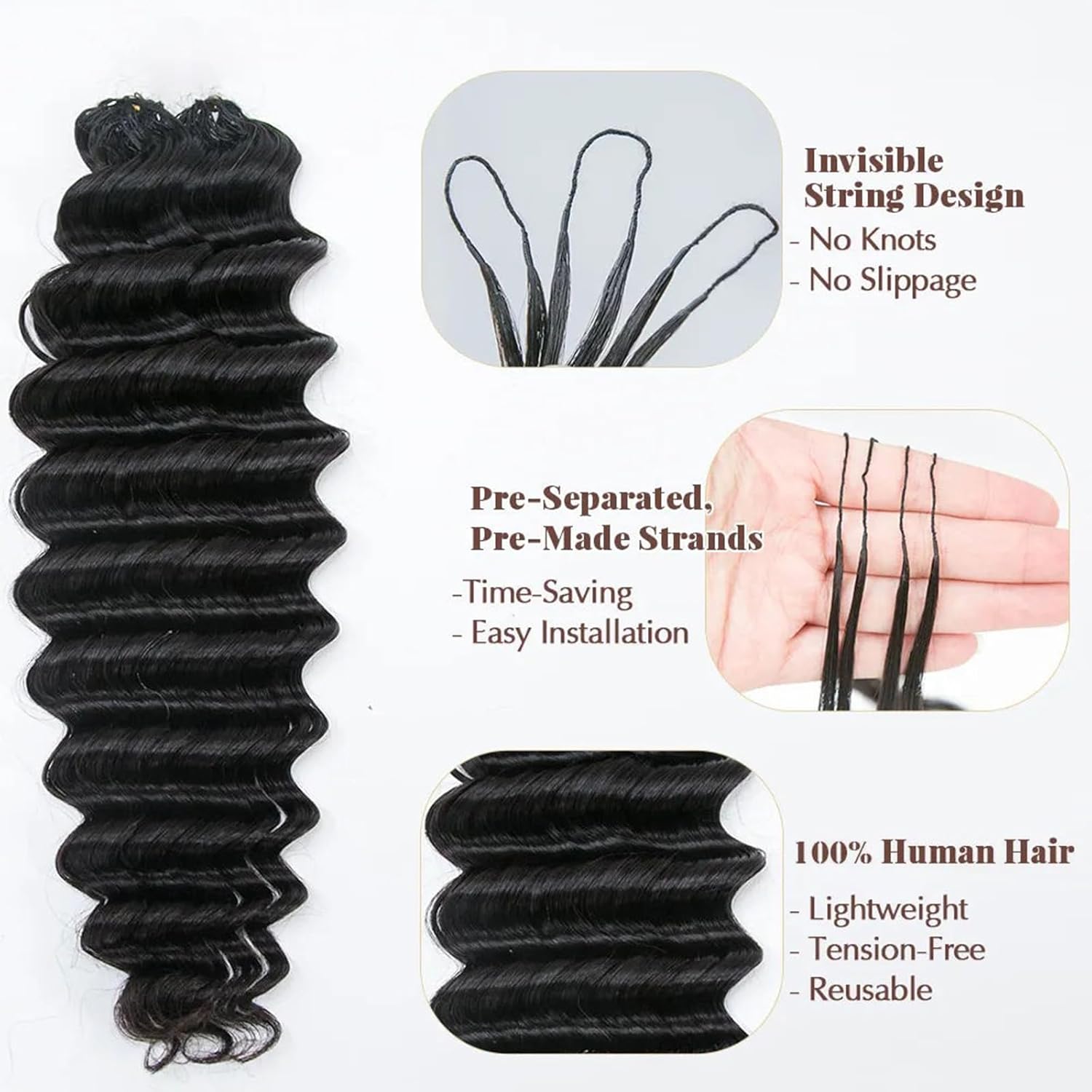 Deep Wave Feather Crochet Huma - Hair Care Color ulasan dan harga