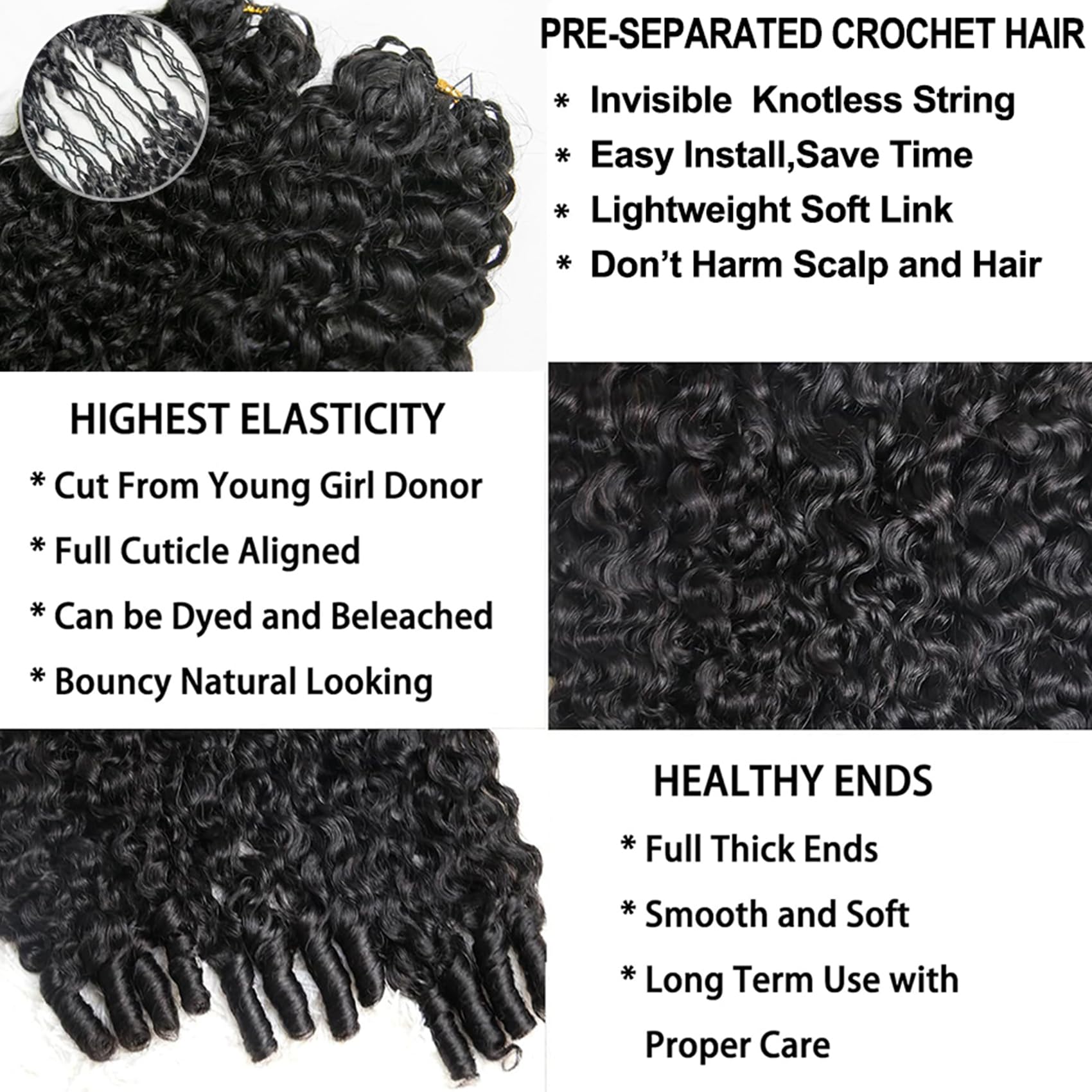 Burmese Curly Feather Crochet  - Hair Care Color ulasan dan harga
