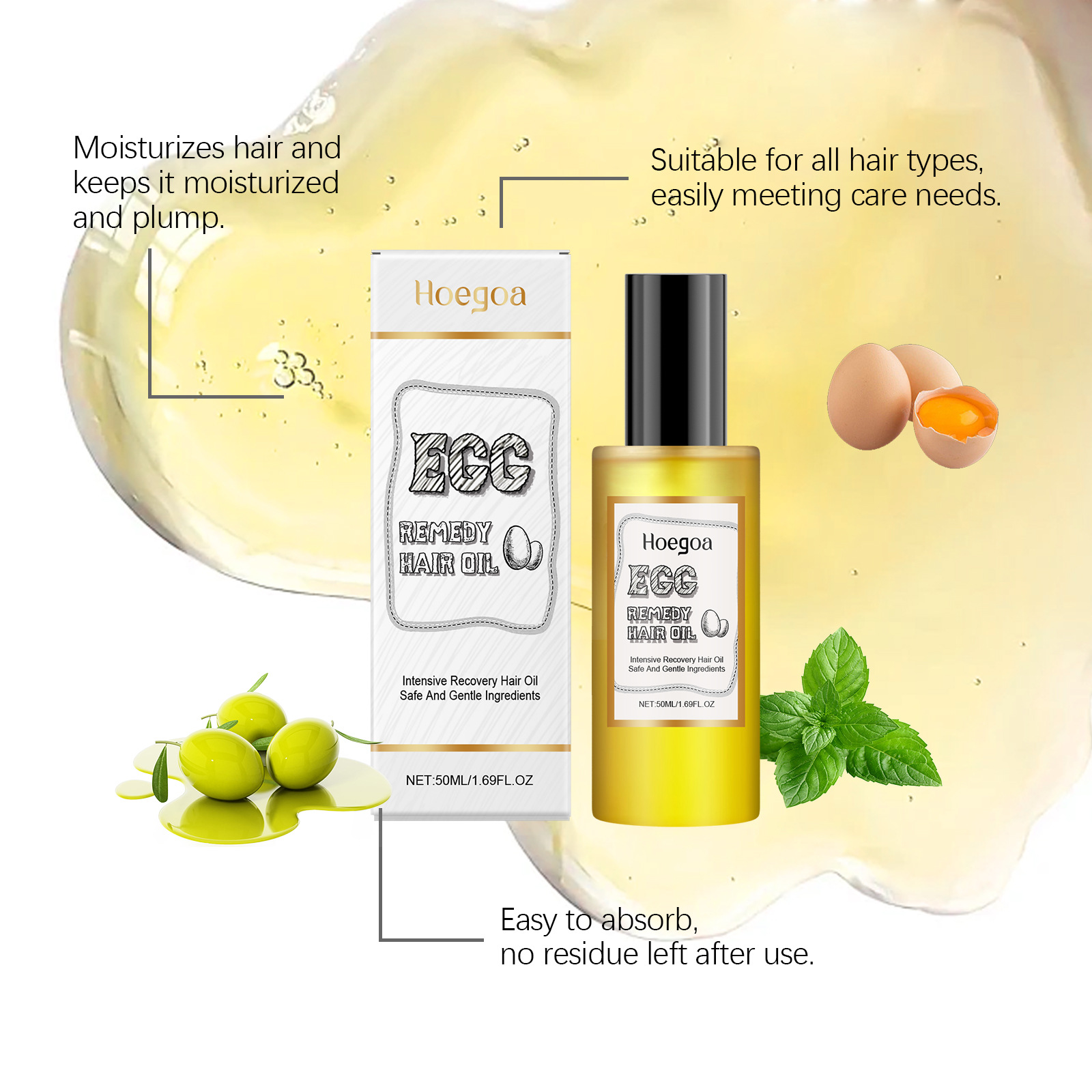 Egg Remedy Hair Oil Restore So - Hair Care Natural ulasan dan harga
