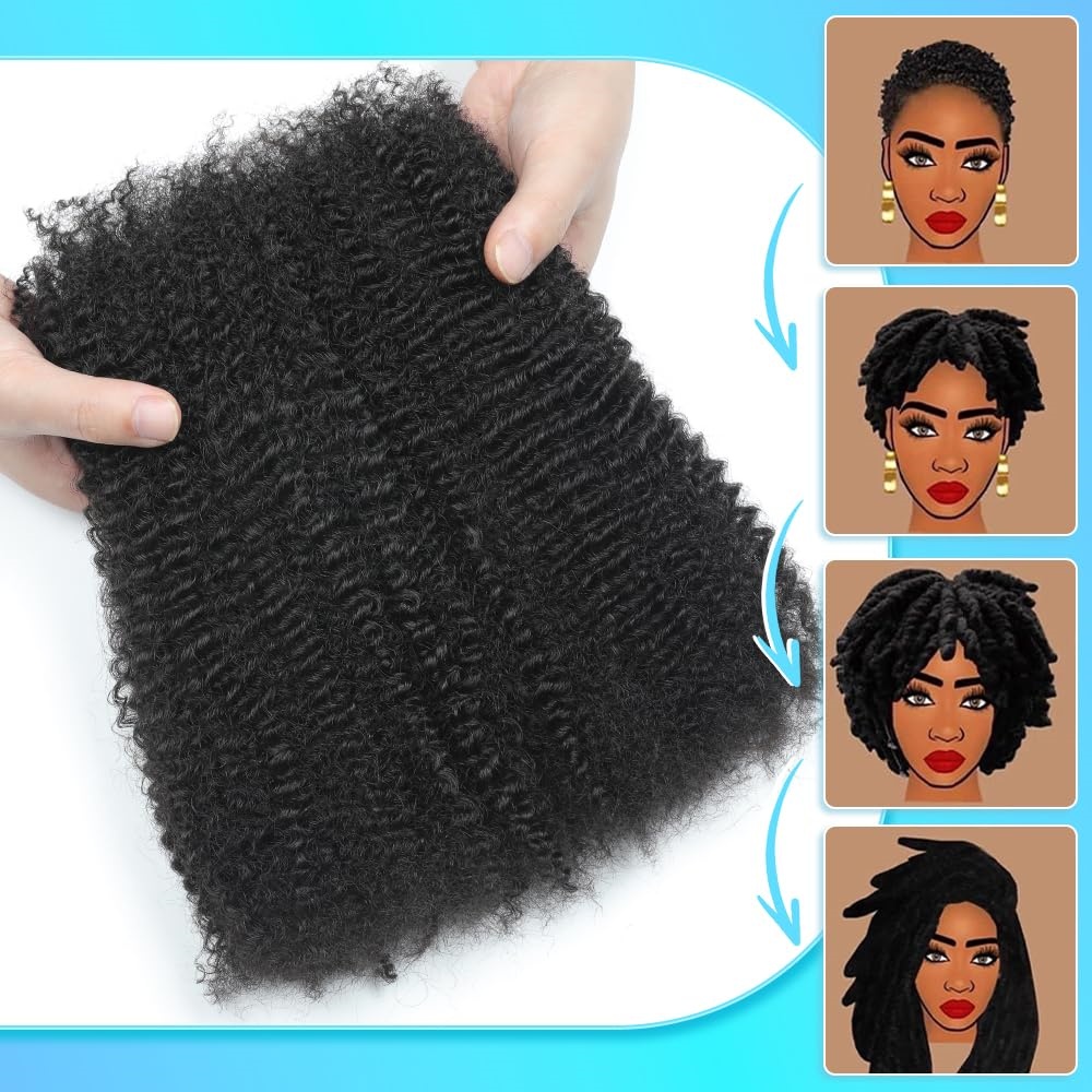 1/3/5pcs Afro Kinky Curly Bulk - Hair Care Color ulasan dan harga