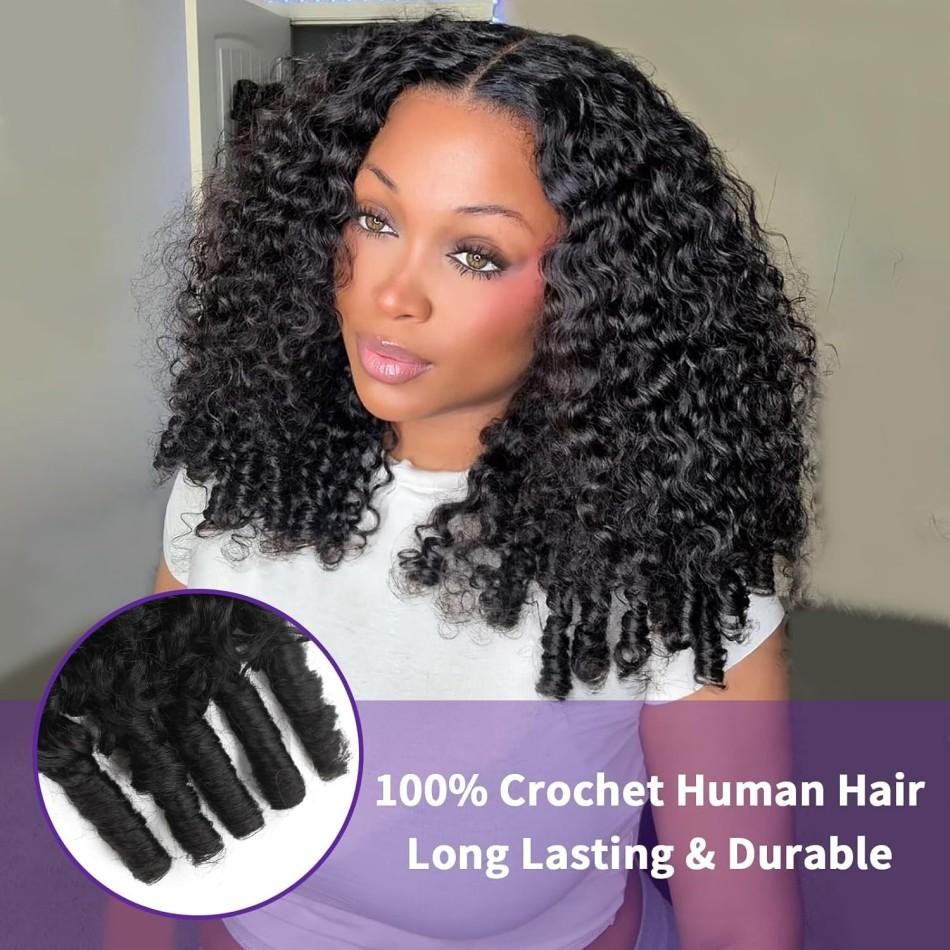 Burmese Curly Crochet Human Ha - Hair Care Color ulasan dan harga